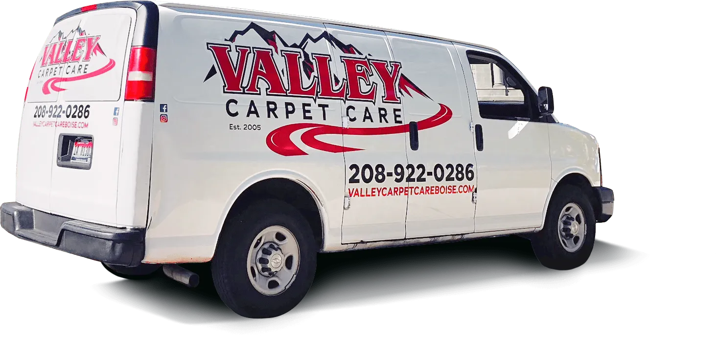 White Carpet Cleaning Van